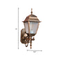 Frendorf | 1-Head Wandlamp Landhuis Geometrisch Gezaaid Glas Muurmontage Lamp Fixture in Messing