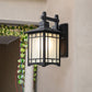 Frendorf | 1 Licht Pavillon Wandlamp Boerderij Zwart/Brass Afwerking Aluminium Wandmontage Lamp met Frosted Glas Shade