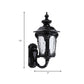 Frendorf | 1-Head Wandmontage Verlichting Rustieke Urn Water Glazen Wandlamp Wandlamp in Zwart voor Binnenplaats