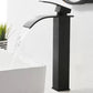 Frendorf | Moderner Wasserfallauslauf Waschbeckenarmatur mit LED Messing Waschbeckenarmatur