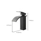 Frendorf | Moderner Wasserfallauslauf Waschbeckenarmatur mit LED Messing Waschbeckenarmatur