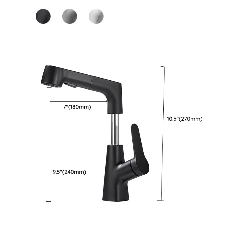 Frendorf | Badezimmer Gefäßarmatur Hohe Bogen Drehauslauf Einhandarmatur mit Herausziehbarem Sprüher