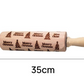 Frendorf | RollArt Prägemuster Nudelholz | Buchenholz Backwerkzeug | Perfekte Muster für Kekse & Teig