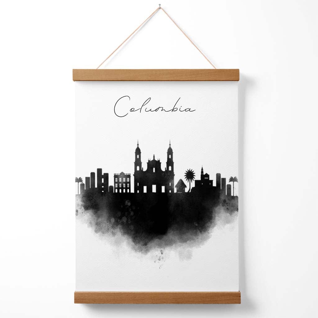 Columbia Aquarell Skyline Stadtposter mit Aufhänger