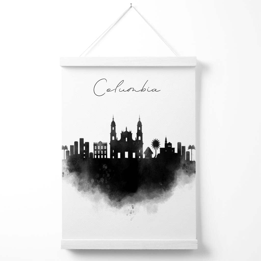 Columbia Aquarell Skyline Stadtposter mit Aufhänger