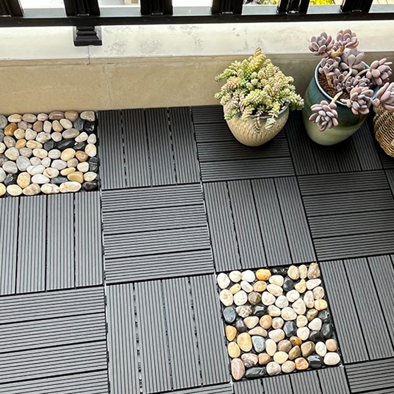 Frendorf | 12" X 12" Deck/Patiobodenfliesen 4-Slat Quadrat für Außenpatiofliesen