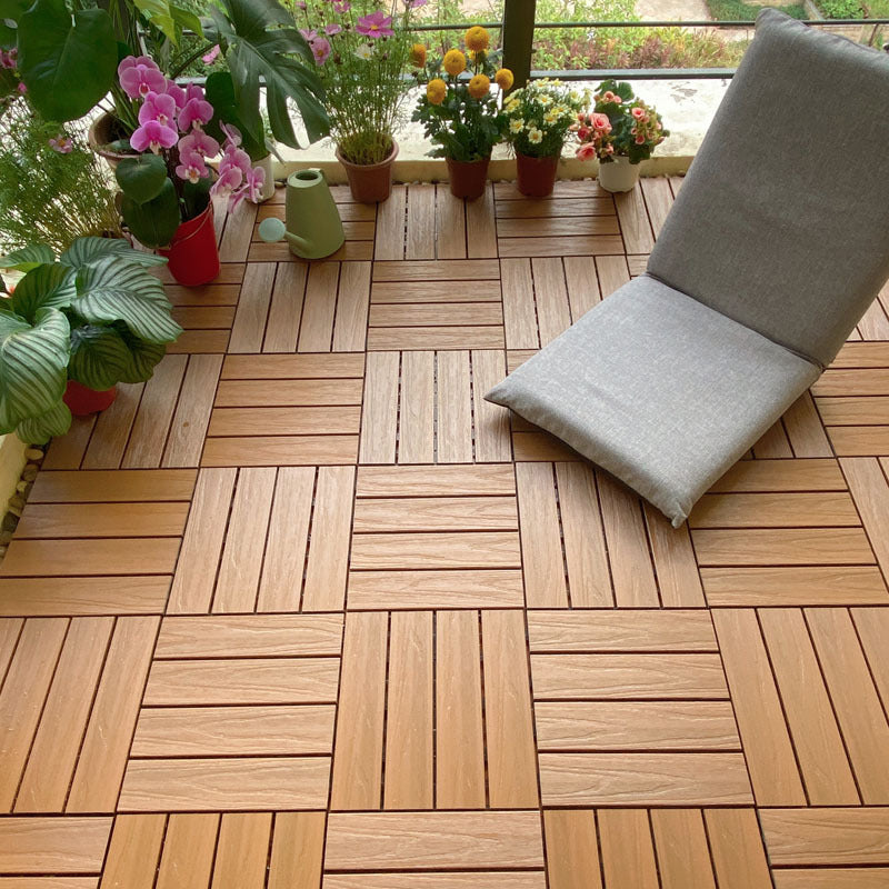 Frendorf | 12" X 12" Deck/Patiobodenfliesen 4-Slat Quadrat für Außenpatiofliesen