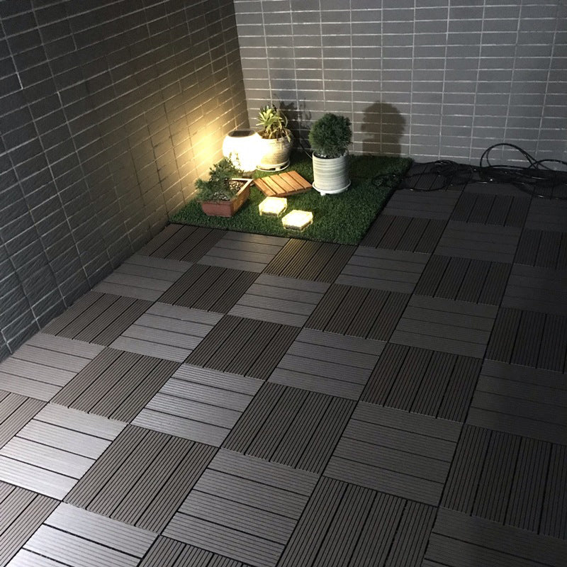 Frendorf | 12" X 12" Deck/Patiobodenfliesen 4-Slat Quadrat für Außenpatiofliesen