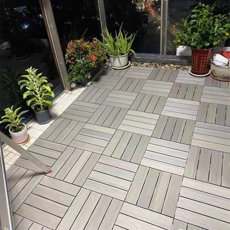 Frendorf | 12" X 12" Deck/Patiobodenfliesen 4-Slat Quadrat für Außenpatiofliesen