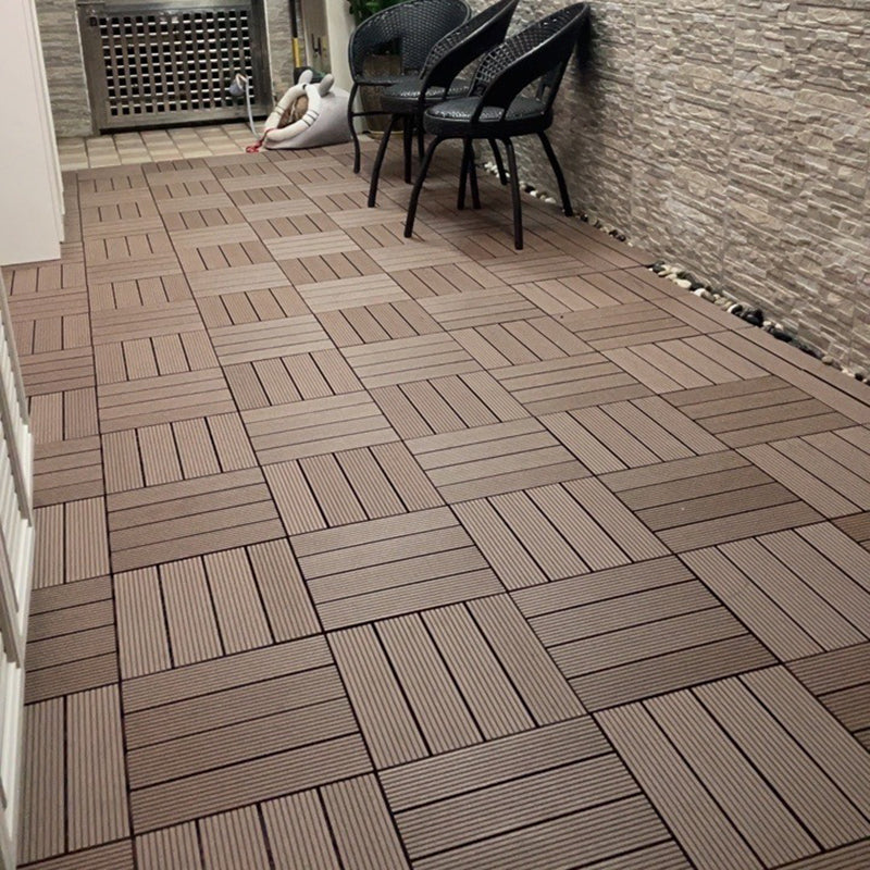 Frendorf | 12" X 12" Deck/Patiobodenfliesen 4-Slat Quadrat für Außenpatiofliesen