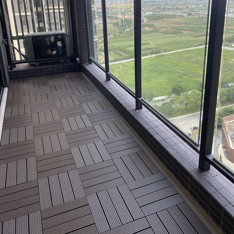 Frendorf | 12" X 12" Deck/Patiobodenfliesen 4-Slat Quadrat für Außenpatiofliesen