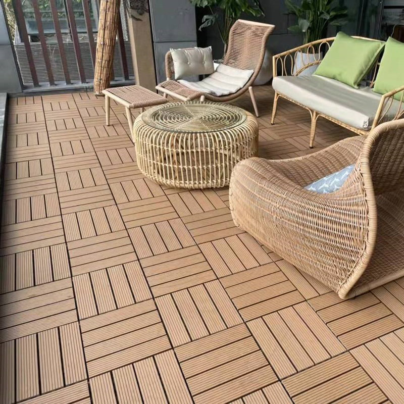 Frendorf | 12" X 12" Deck/Patiobodenfliesen 4-Slat Quadrat für Außenpatiofliesen