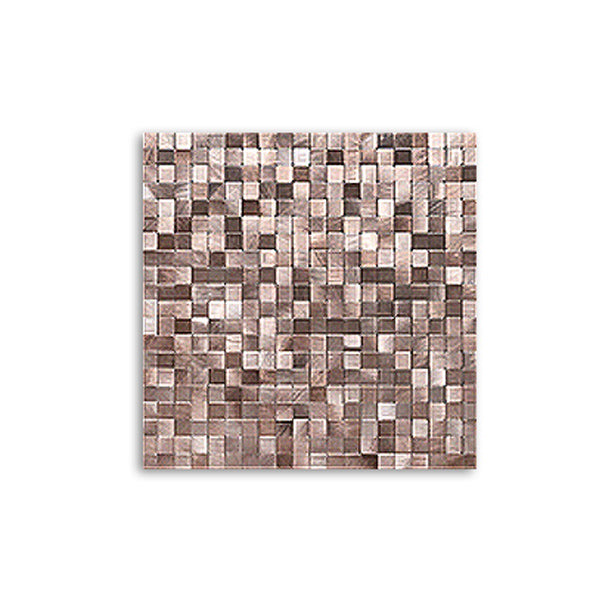 Frendorf | Mosaikfliesen Tapete Quadratische Form Abzieh- und Kleben Mosaikfliesen mit Metalloptik