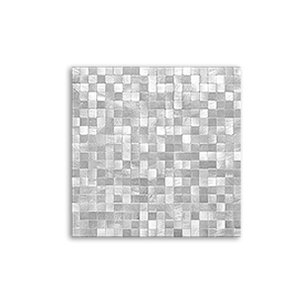 Frendorf | Mosaikfliesen Tapete Quadratische Form Abzieh- und Kleben Mosaikfliesen mit Metalloptik