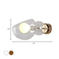 Frendorf | 1 Kopf Schlafzimmer Wandlampe Postmoderne Messing Wandbeleuchtung mit Kuppel Klar/Amber Glas Schirm