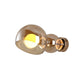 Frendorf | 1 Kopf Schlafzimmer Wandlampe Postmoderne Messing Wandbeleuchtung mit Kuppel Klar/Amber Glas Schirm