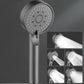 Frendorf | Moderne Runde Handbrause Mittlerer Durchfluss 5 Strahlen Wandmontage Handbrause