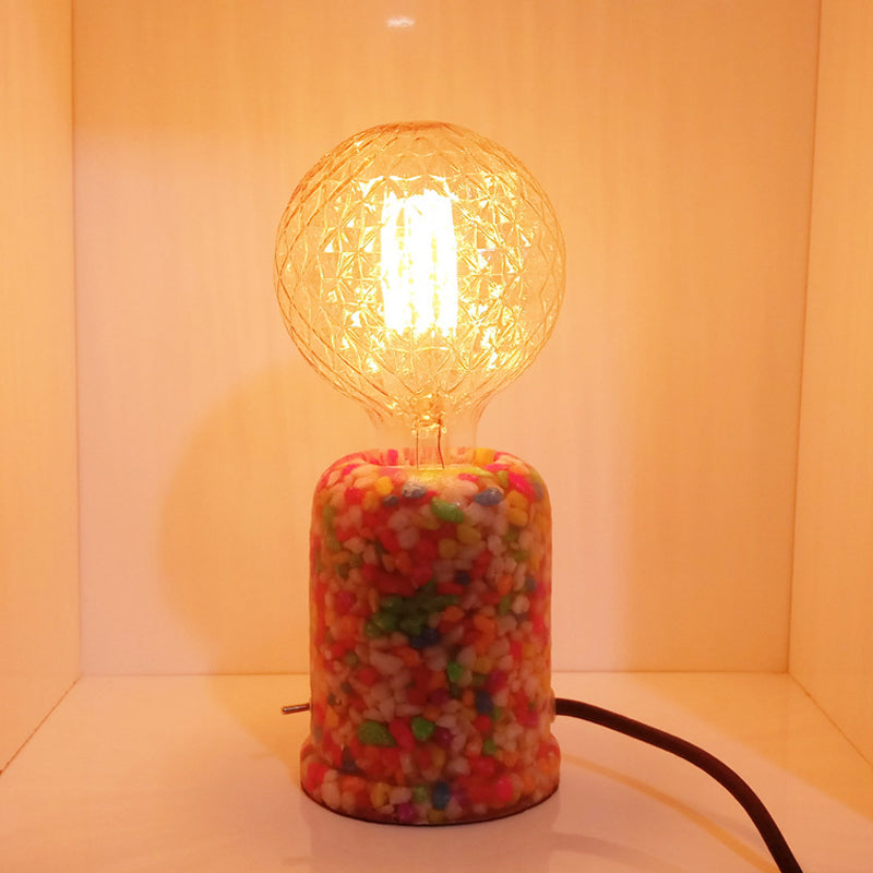 Frendorf | Resinova – Röhre Form Tischlampe mit Steckerleitung