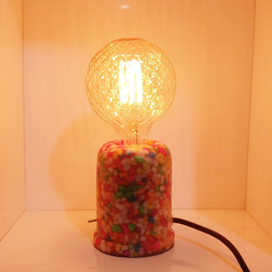 Frendorf | Resinova – Röhre Form Tischlampe mit Steckerleitung
