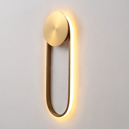Frendorf | Messing Bogenform Wandleuchte Postmoderne LED Metall Wandmontierte Lampe für Schlafzimmer