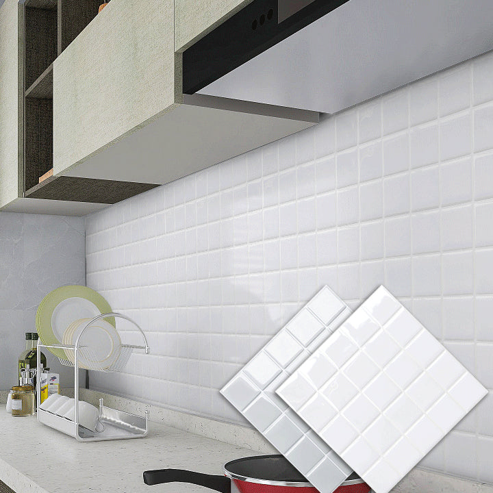 Frendorf | Weiße Mosaik Peel & Stick Fliese Wasserfeste Küchenrückwand Tapete