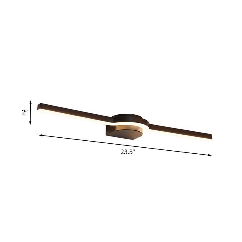 Frendorf | 16"/23.5" L Acryl Slim Line Wandlamp Moderne LED Wandlamp Sconces in Zwart, Wit/Warm Licht