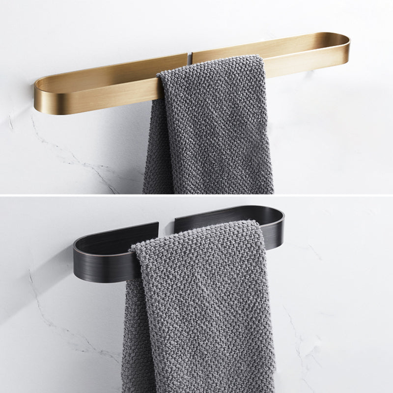 Frendorf | 2-teiliges modernes Badezimmer-Hardware-Set in Gold/Schwarz, Handtuchhalter