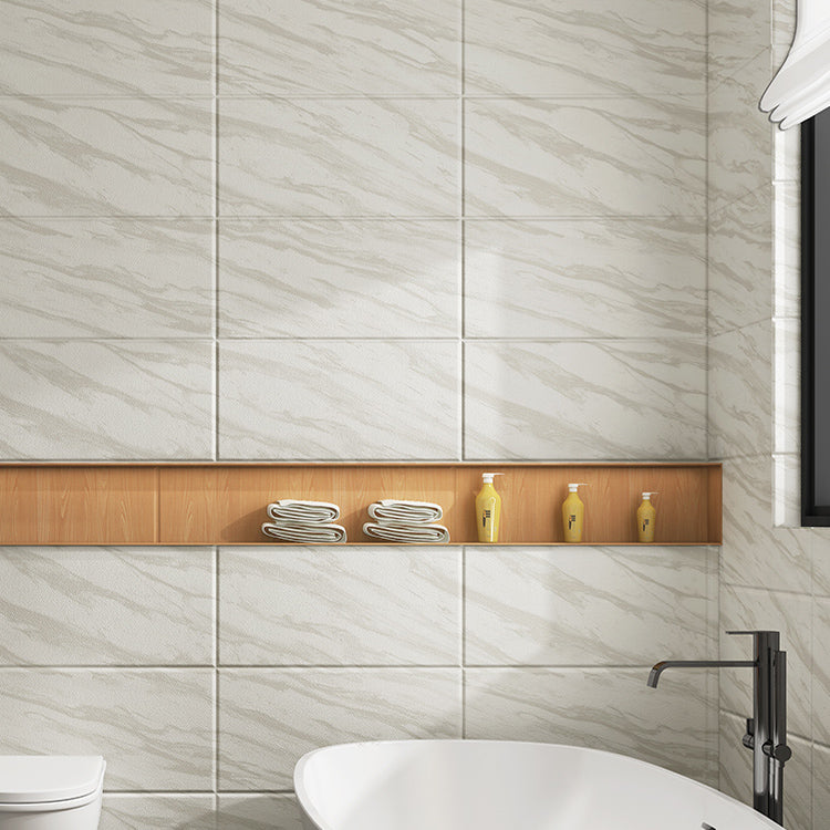 Frendorf | Marmorierte kratzfeste PVC-Fliese Einzeln abziehen und kleben Fliese für Spritzschutzwand