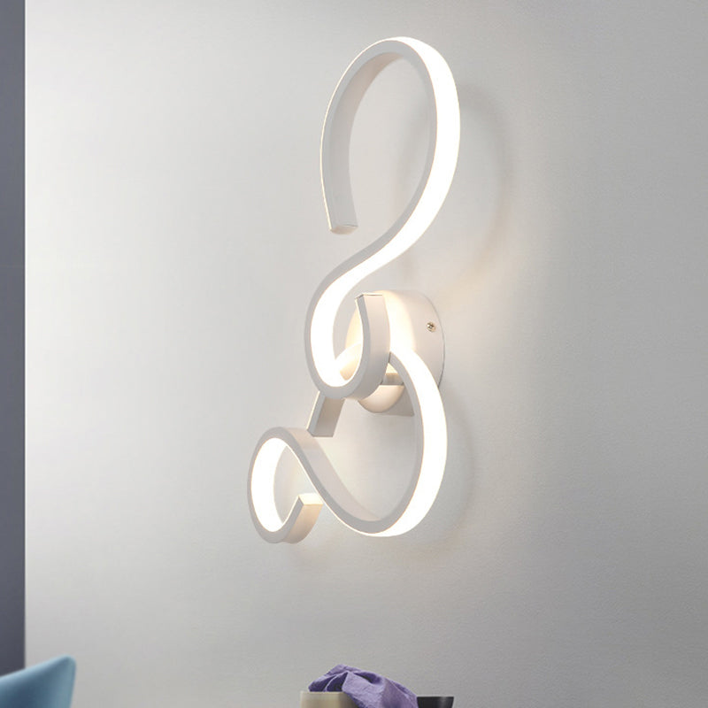 Frendorf | 17"/27.5" H Spiral Wohnzimmer Wandleuchte Licht Acryl LED Moderne Wandleuchte in Weiß