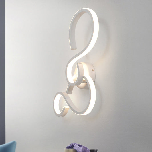 Frendorf | 17"/27.5" H Spiral Wohnzimmer Wandleuchte Licht Acryl LED Moderne Wandleuchte in Weiß
