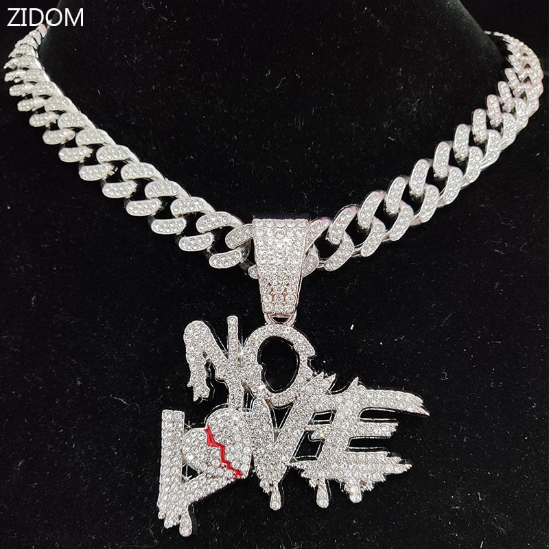 Frendorf | Sterling Mystique | Hip Hop Kubanische Ketten NO LOVE Halskette