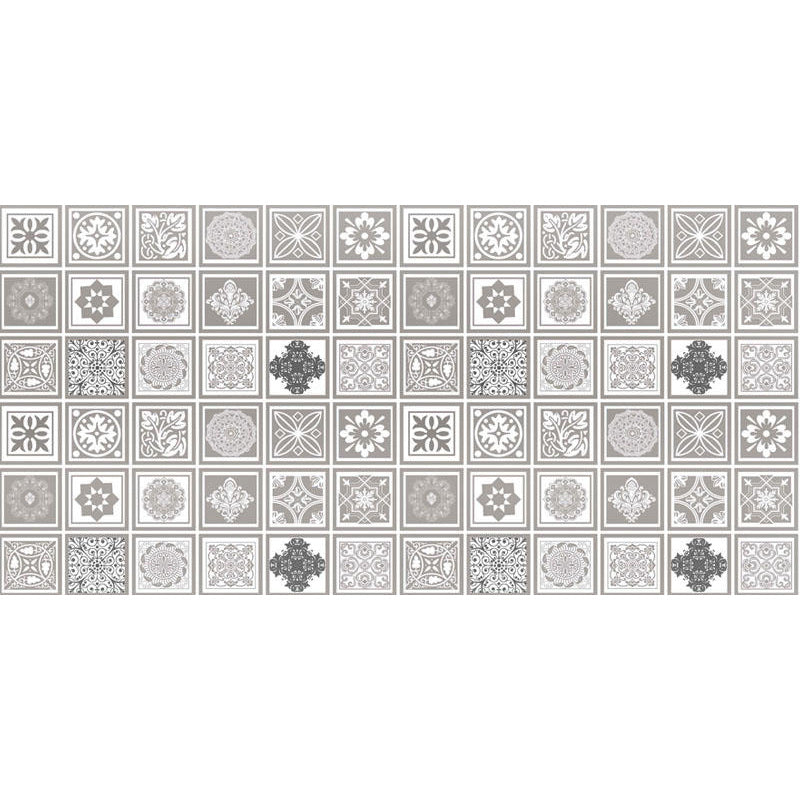 Frendorf | Spanisches Muster Einzelfliese Wasserfest Peel & Stick Fliese für Spritzschutz Wand