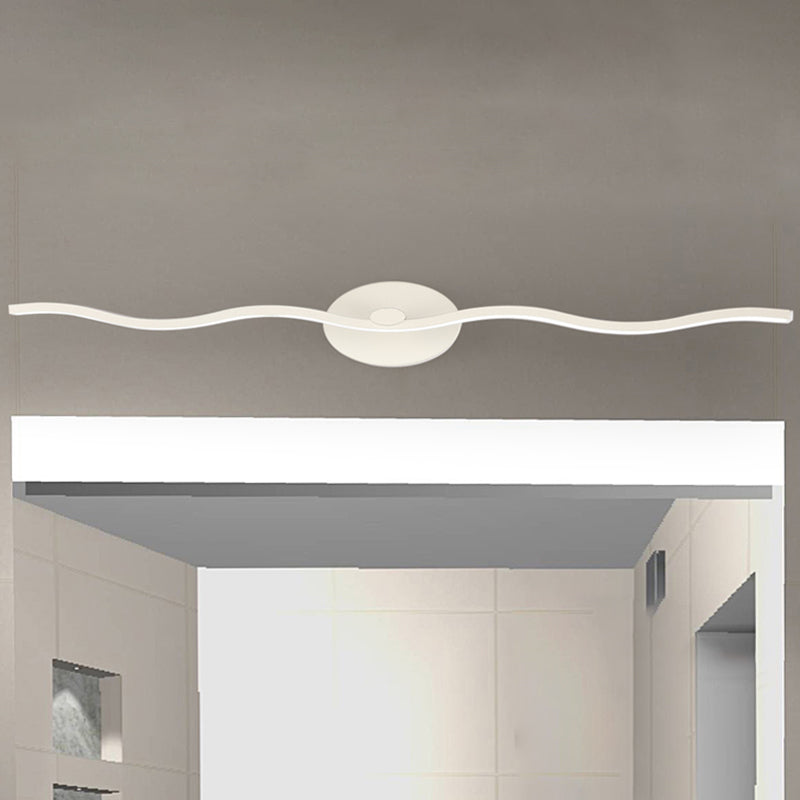Frendorf | 18"/26.5" L Weiße Welle Vanity Lichtarmatur Simplicity LED Acryl Wand sconces Beleuchtung für Badezimmer