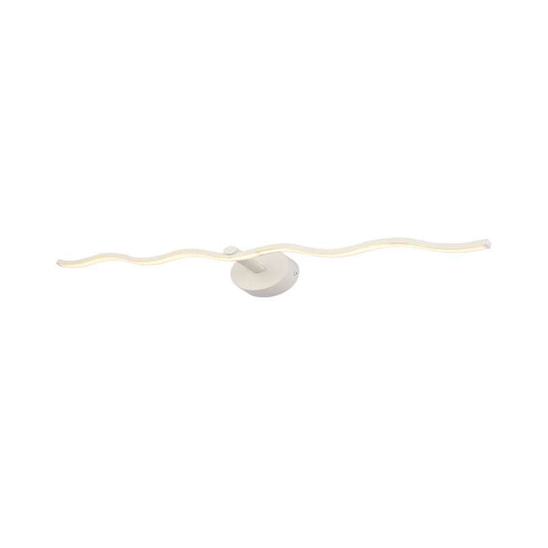 Frendorf | 18"/26.5" L Weiße Welle Vanity Lichtarmatur Simplicity LED Acryl Wand sconces Beleuchtung für Badezimmer