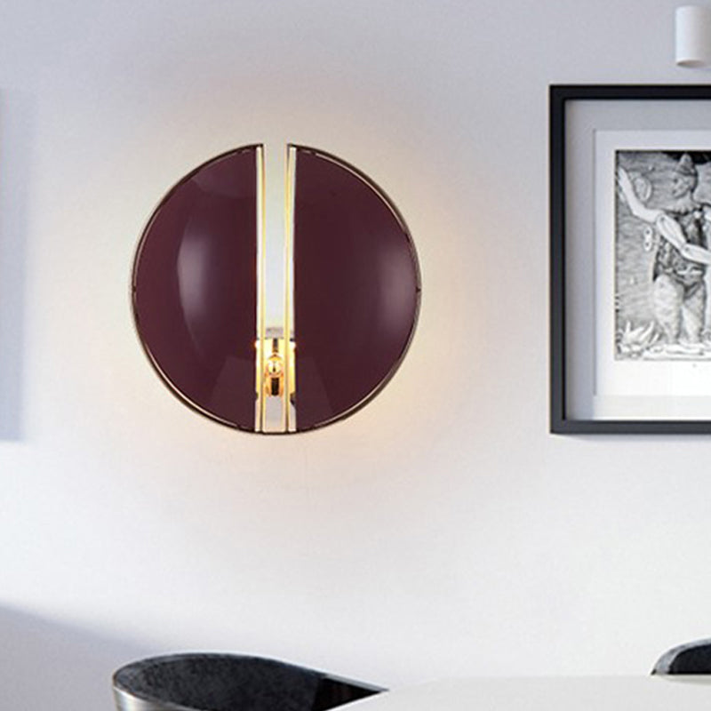 Frendorf | Raumhohe Kuppel Flur Wandleuchte Licht Metall 1-Licht Zeitgenössische Wandmontierte Lampe Leuchte in Lila