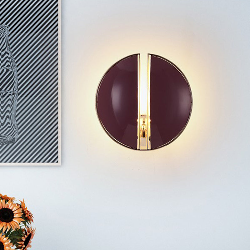 Frendorf | Raumhohe Kuppel Flur Wandleuchte Licht Metall 1-Licht Zeitgenössische Wandmontierte Lampe Leuchte in Lila