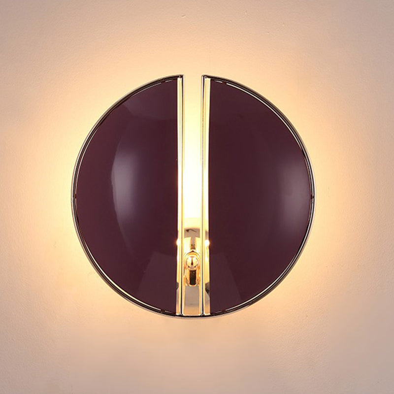 Frendorf | Raumhohe Kuppel Flur Wandleuchte Licht Metall 1-Licht Zeitgenössische Wandmontierte Lampe Leuchte in Lila