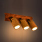 Frendorf | Vintage Zylinder Wandlamp Sconces 2/3-Lichts Bamboe Wandlamp in Bruin met Lineaire Houten Achterplaat