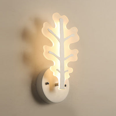 Hirschhorn LED Wandlicht Tierstil Acryl Wandleuchte in Weiß für Erwachsene Kinder Schlafzimmer