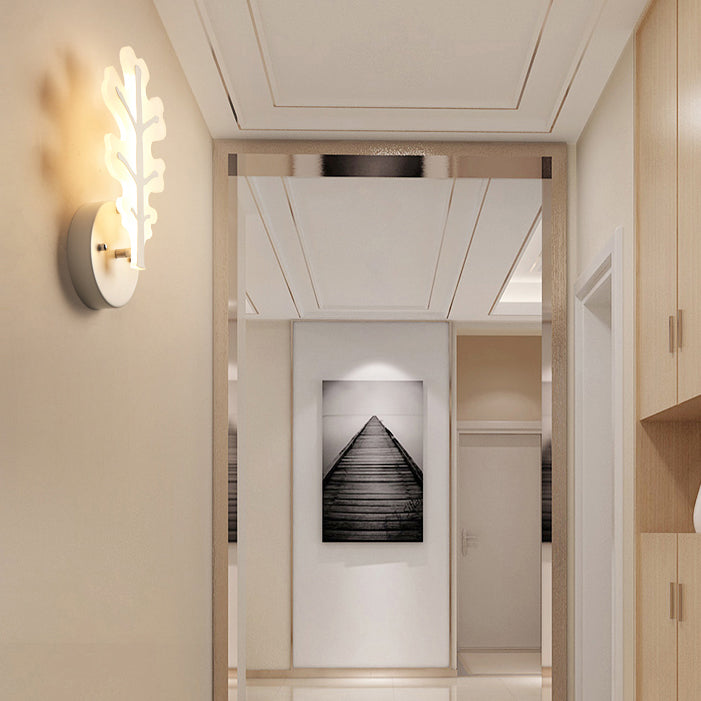 Hirschhorn LED Wandlicht Tierstil Acryl Wandleuchte in Weiß für Erwachsene Kinder Schlafzimmer