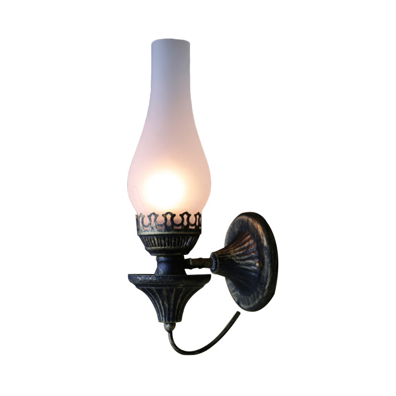 Frendorf | Fabrieksvaas Schaduw Wandlamp 1 Hoofd Geel/Helder Kraakglas Wandverlichting Armatuur voor Buiten