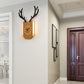 Frendorf | Houten Klokvorm Sconces Verlichting met Herten Hoorns Hal Foyer Rustiek Dier LED Wandlamp