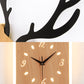 Frendorf | Houten Klokvorm Sconces Verlichting met Herten Hoorns Hal Foyer Rustiek Dier LED Wandlamp