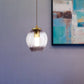 Frendorf | Post Modern 1 Licht Wandlamp Gouden Tulp Wandlamp Sconces met Blauw/Grijs Rimpeld Glas Schaduw