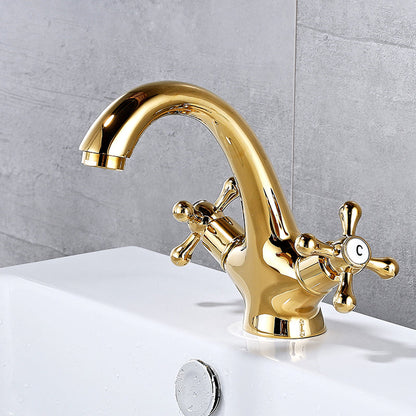 Frendorf | Badezimmer Gefäße Wasserhahn Doppel Kreuzgriff Niedriger Bogen Industrie Spülbecken Wasserhahn