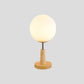 Globe/Zylinder/Quadratische Nachttischlampe Modernist Satinierte Glas 1 Licht Holz Nachttischlampe für Nachtseite