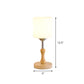Globe/Zylinder/Quadratische Nachttischlampe Modernist Satinierte Glas 1 Licht Holz Nachttischlampe für Nachtseite