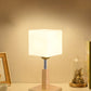 Globe/Zylinder/Quadratische Nachttischlampe Modernist Satinierte Glas 1 Licht Holz Nachttischlampe für Nachtseite