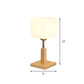 Globe/Zylinder/Quadratische Nachttischlampe Modernist Satinierte Glas 1 Licht Holz Nachttischlampe für Nachtseite