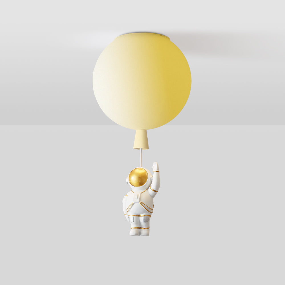 Frendorf | DreamScape | Moderne Mond/Astronauten LED Deckenlampe Acryl Grau/Weiß/Rosa/Rot/Grün/Gelb/Blau/Orange